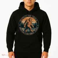 Bigfoot Respect The Locals Sasquatch American Hoodie thumb 2