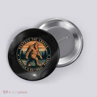 Bigfoot Respect The Locals Sasquatch American Button thumb 0