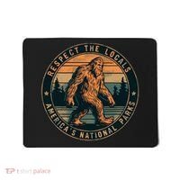 Bigfoot Respect The Locals Sasquatch American Mousepad thumb 0