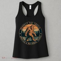 Bigfoot Respect The Locals Sasquatch American Women's Tank Top thumb 3