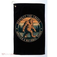 Bigfoot Respect The Locals Sasquatch American Golf Towel thumb 0