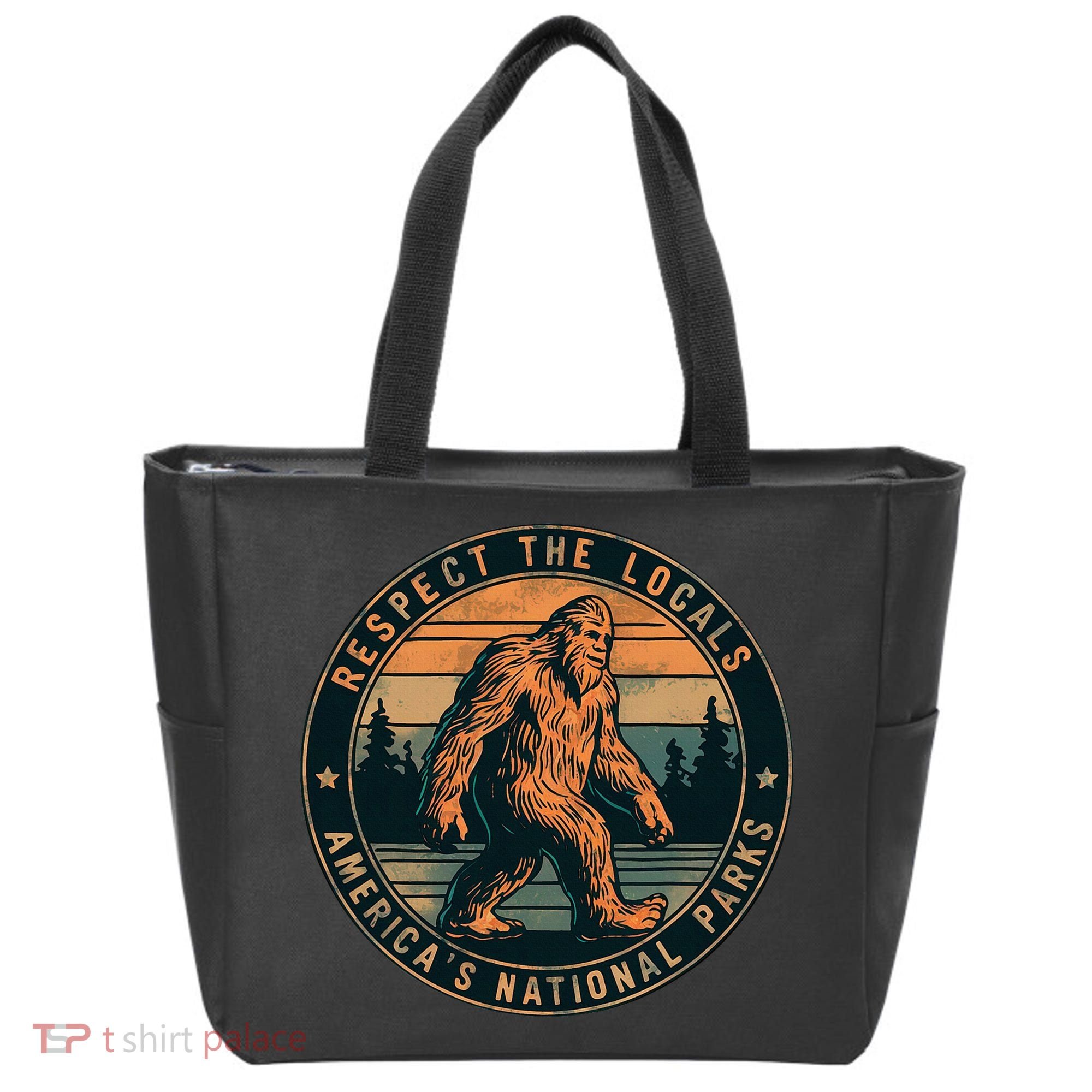 Bigfoot Respect The Locals Sasquatch American Tote Bag
