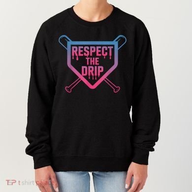 Baseball Respect The Drip Home Plate Drip Ice Cream Women's Sweatshirt