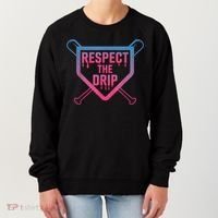 Baseball Respect The Drip Home Plate Drip Ice Cream Women's Sweatshirt thumb 0