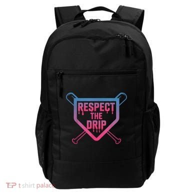 Baseball Respect The Drip Home Plate Drip Ice Cream Backpack