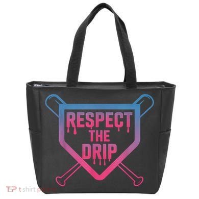 Baseball Respect The Drip Home Plate Drip Ice Cream Tote Bag
