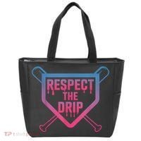Baseball Respect The Drip Home Plate Drip Ice Cream Tote Bag thumb 0