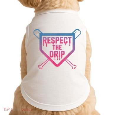 Baseball Respect The Drip Home Plate Drip Ice Cream Doggie Tank