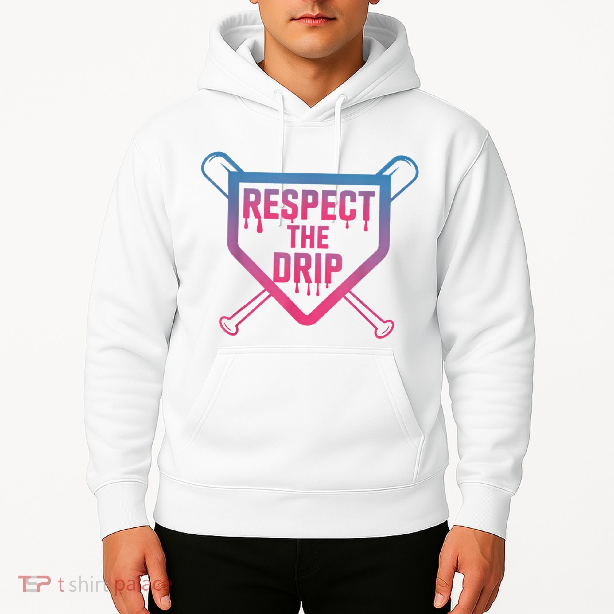 Baseball Respect The Drip Home Plate Drip Ice Cream Hoodie