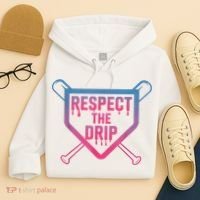 Baseball Respect The Drip Home Plate Drip Ice Cream Hoodie thumb 4