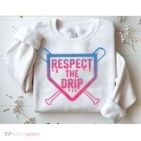 Baseball Respect The Drip Home Plate Drip Ice Cream Sweatshirt thumb 2
