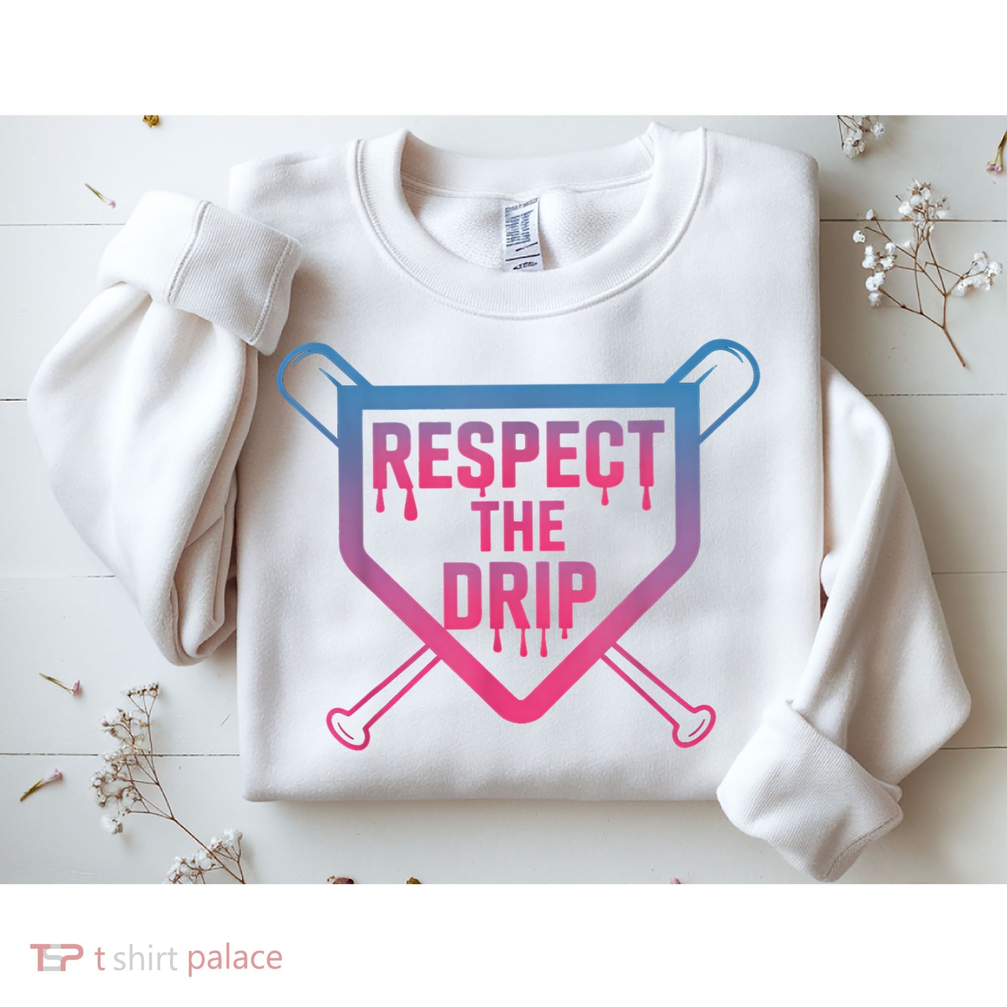 Baseball Respect The Drip Home Plate Drip Ice Cream Sweatshirt