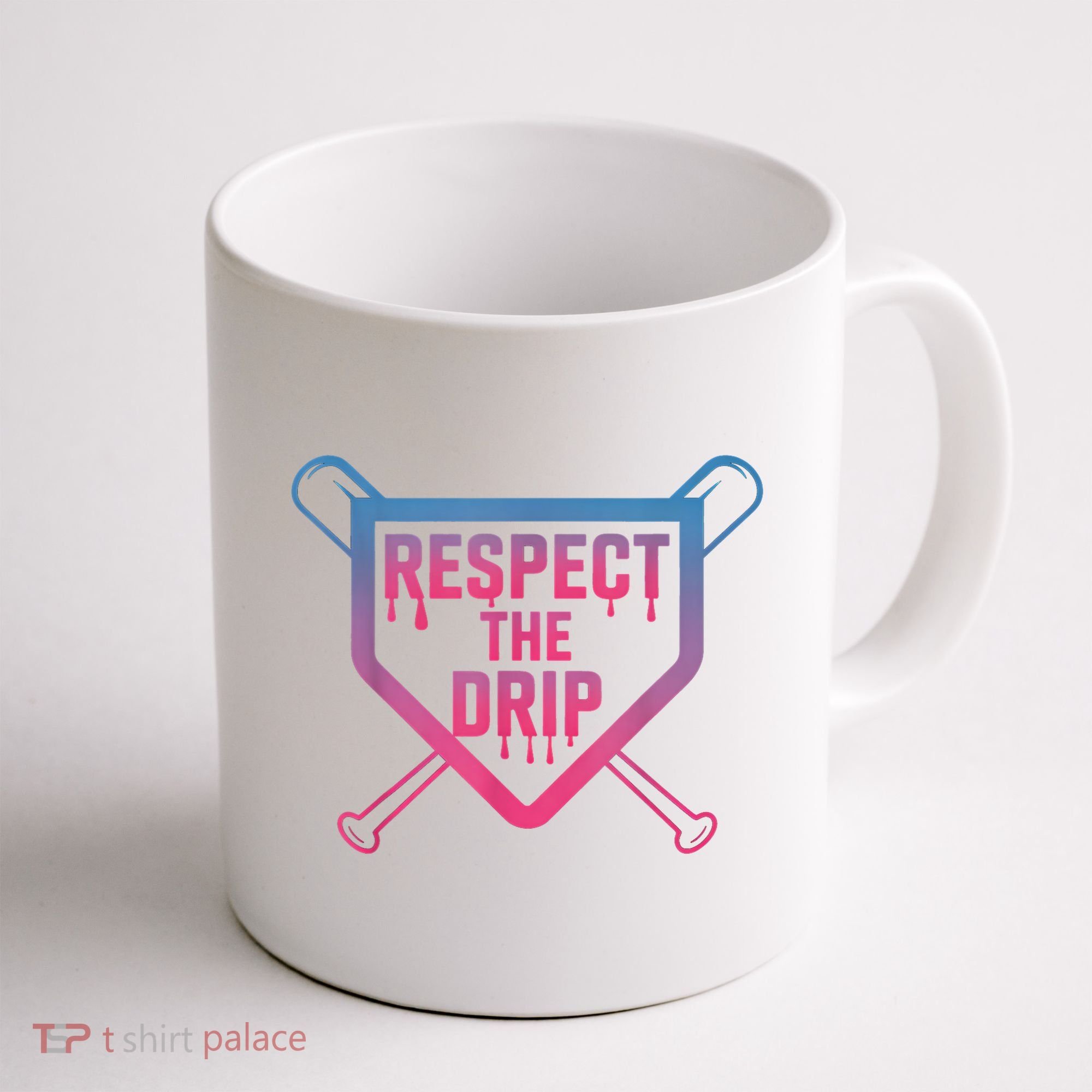 Baseball Respect The Drip Home Plate Drip Ice Cream Coffee Mug