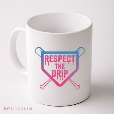 Baseball Respect The Drip Home Plate Drip Ice Cream Coffee Mug