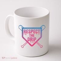 Baseball Respect The Drip Home Plate Drip Ice Cream Coffee Mug thumb 0