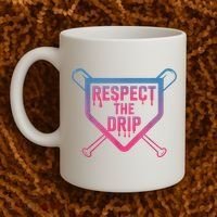 Baseball Respect The Drip Home Plate Drip Ice Cream Coffee Mug thumb 2
