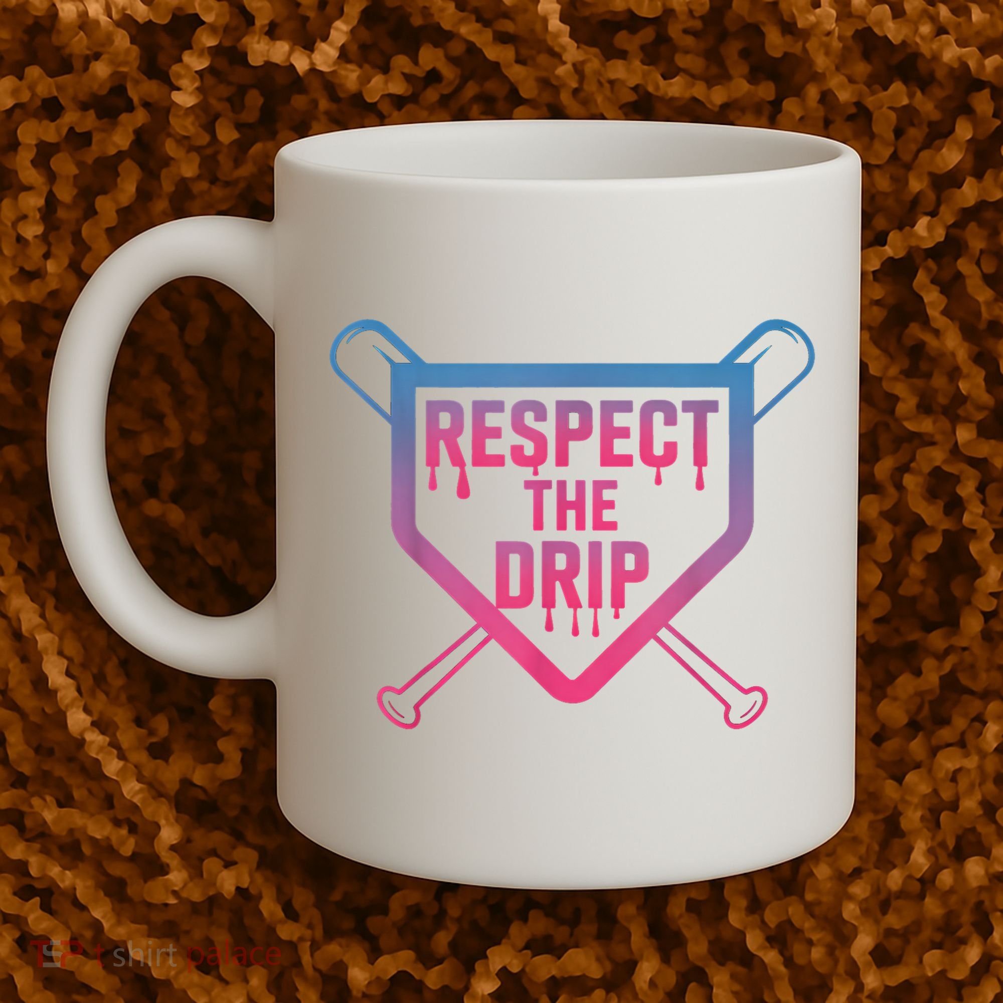 Baseball Respect The Drip Home Plate Drip Ice Cream Coffee Mug