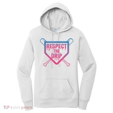 Baseball Respect The Drip Home Plate Drip Ice Cream Women's Hoodie