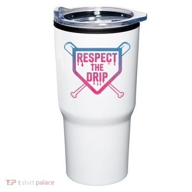 Baseball Respect The Drip Home Plate Drip Ice Cream Tumbler