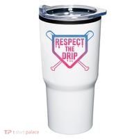 Baseball Respect The Drip Home Plate Drip Ice Cream Tumbler thumb 0