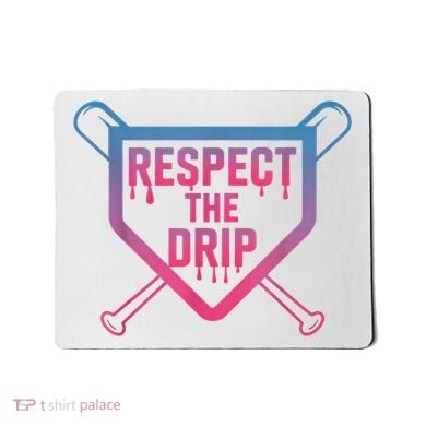 Baseball Respect The Drip Home Plate Drip Ice Cream Mousepad