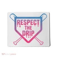 Baseball Respect The Drip Home Plate Drip Ice Cream Mousepad thumb 0