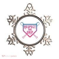 Baseball Respect The Drip Home Plate Drip Ice Cream Ornament thumb 0