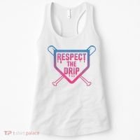 Baseball Respect The Drip Home Plate Drip Ice Cream Women's Tank Top thumb 0