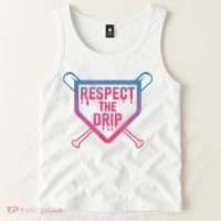 Baseball Respect The Drip Home Plate Drip Ice Cream Tank Top thumb 2