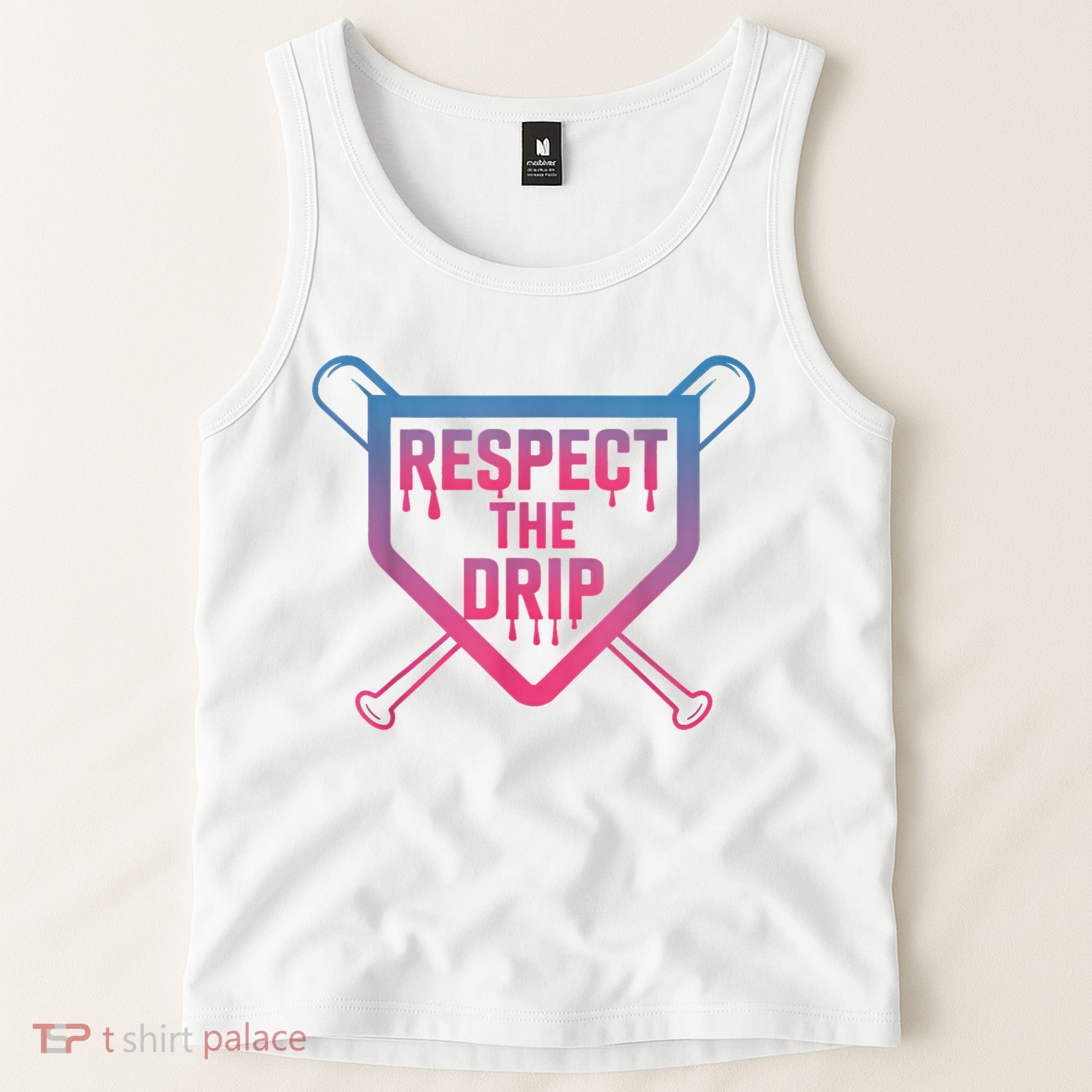 Baseball Respect The Drip Home Plate Drip Ice Cream Tank Top