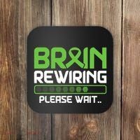 Brain Rewiring Traumatic Brain Injury Ribbon TBI Survivor Coaster thumb 0