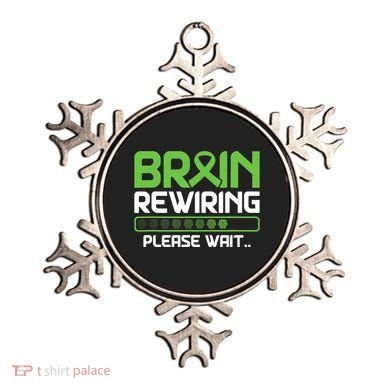 Brain Rewiring Traumatic Brain Injury Ribbon TBI Survivor Ornament