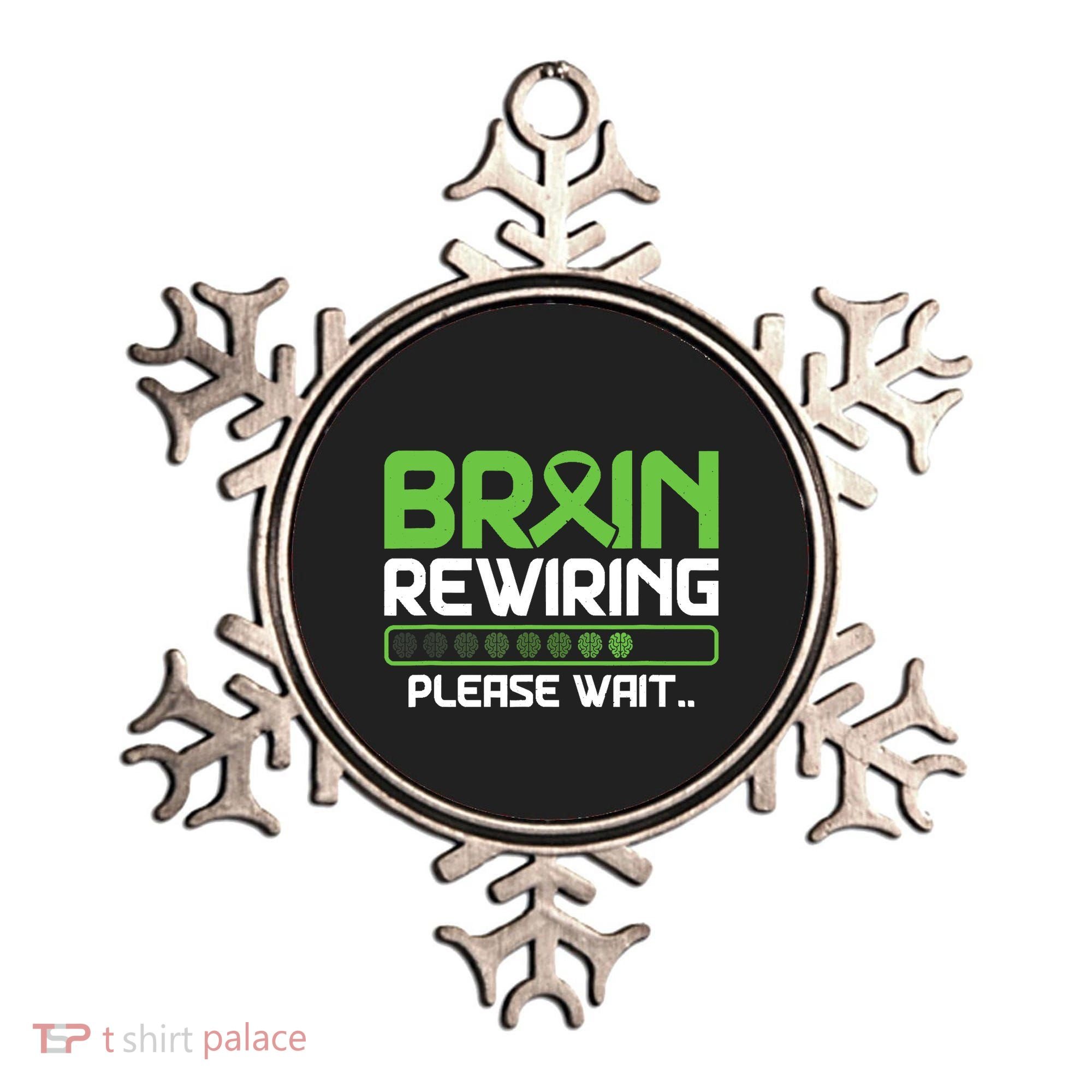 Brain Rewiring Traumatic Brain Injury Ribbon TBI Survivor Ornament