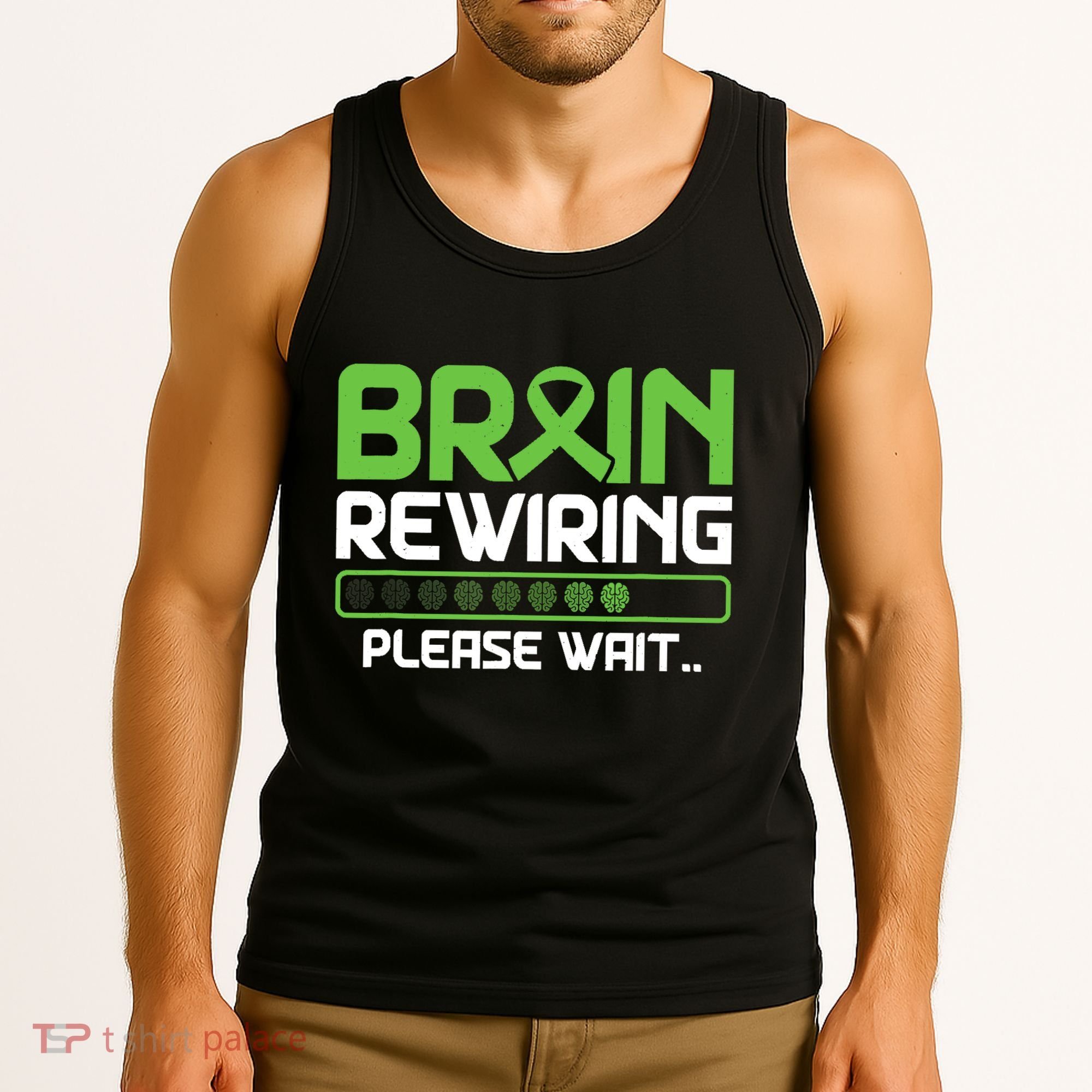 Brain Rewiring Traumatic Brain Injury Ribbon TBI Survivor Tank Top
