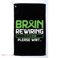 Brain Rewiring Traumatic Brain Injury Ribbon TBI Survivor Golf Towel thumb 0
