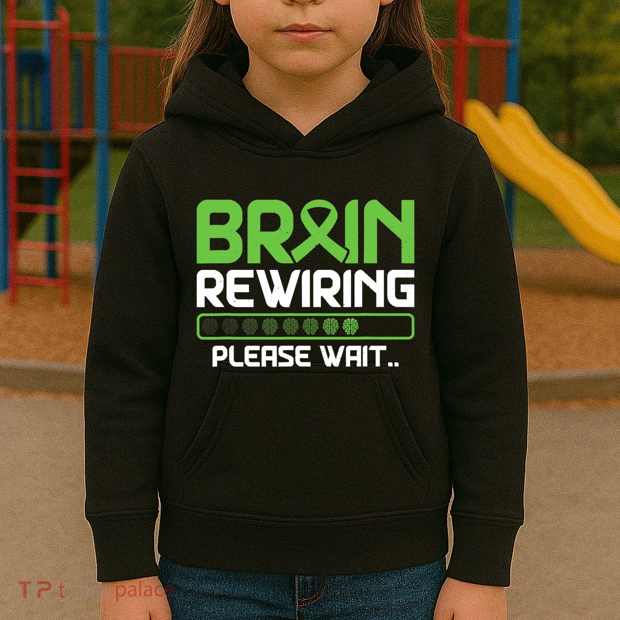 Brain Rewiring Traumatic Brain Injury Ribbon TBI Survivor Kids Hoodie