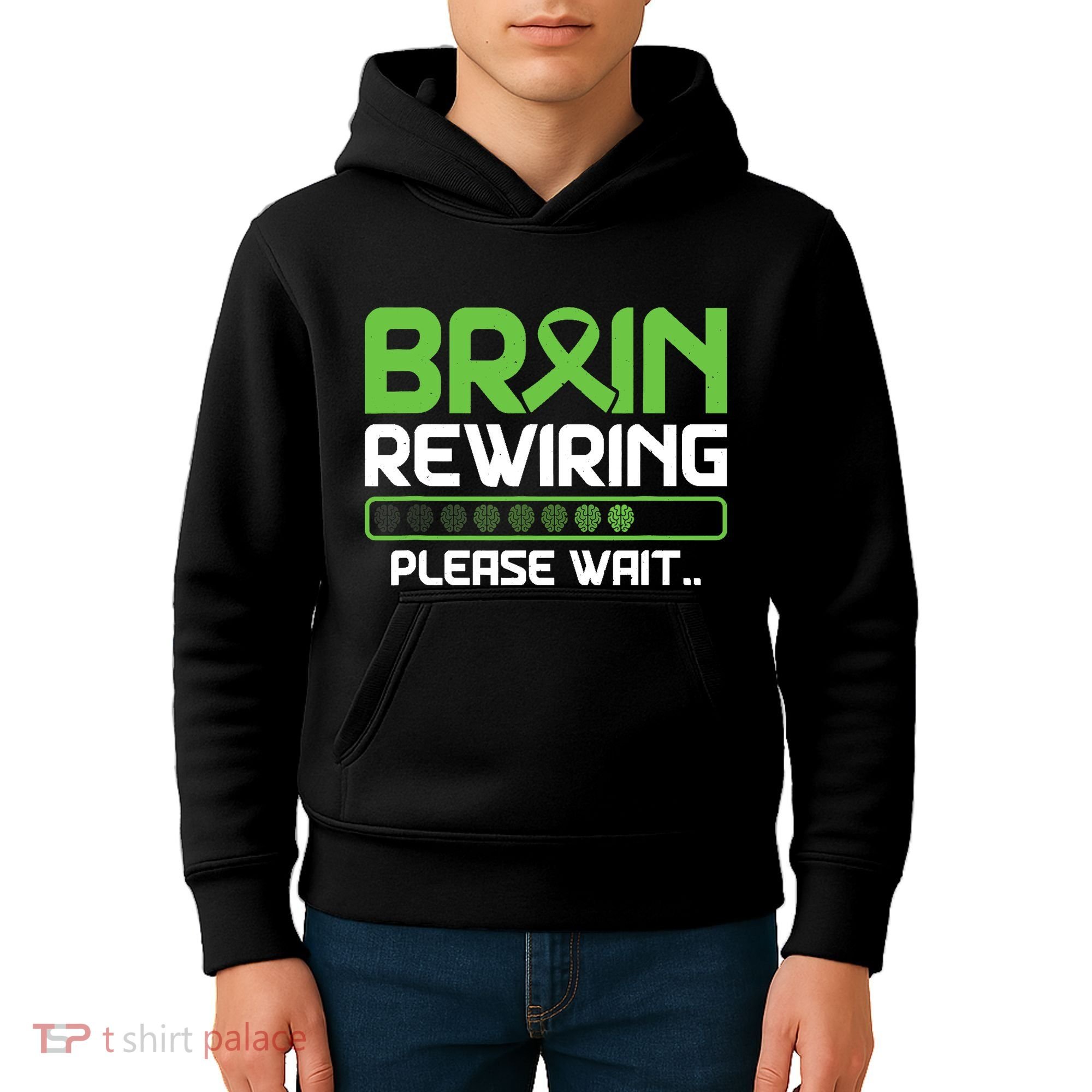 Brain Rewiring Traumatic Brain Injury Ribbon TBI Survivor Kids Hoodie