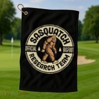 Bigfoot Research Team Sasquatch Golf Towel thumb 1