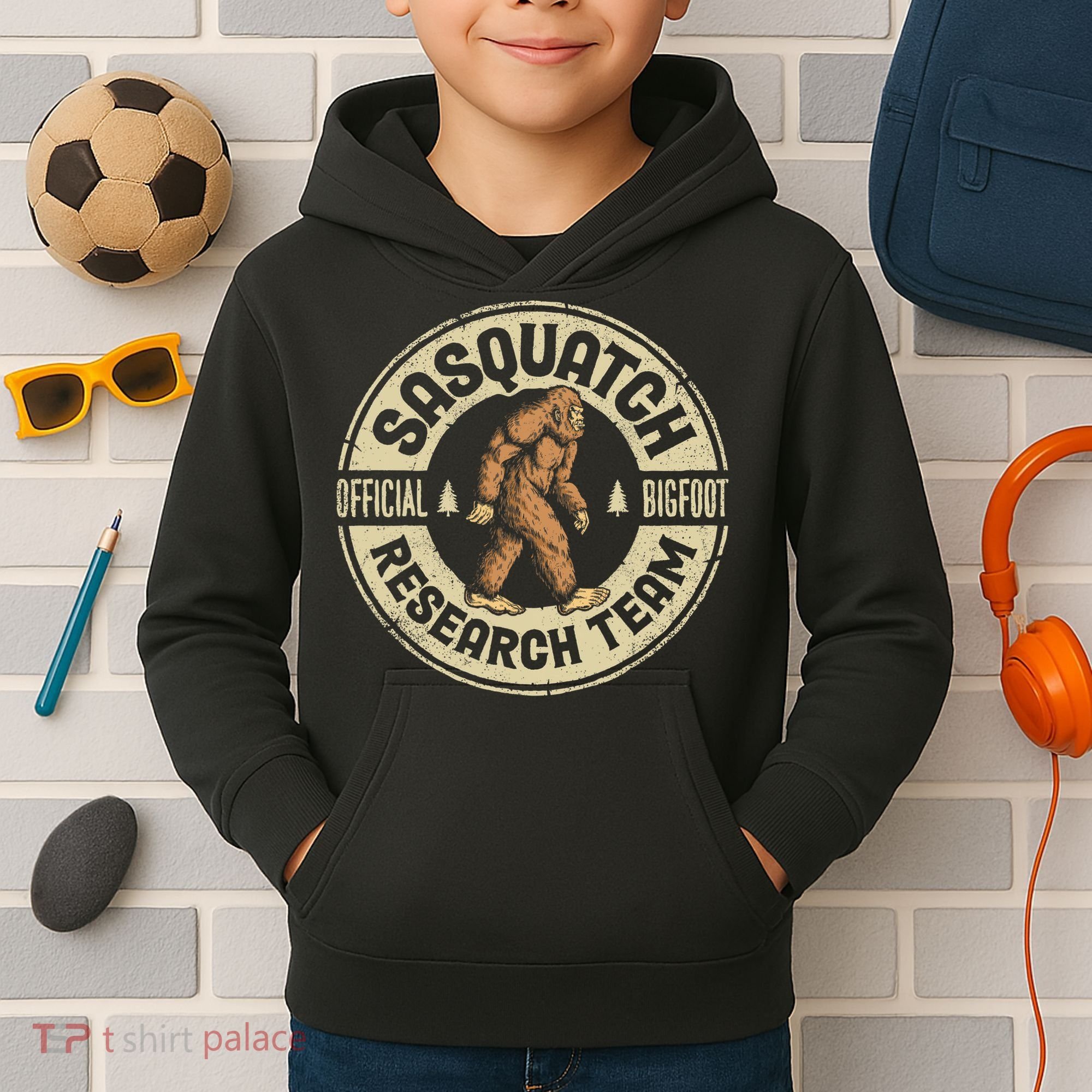 Bigfoot Research Team Sasquatch Kids Hoodie