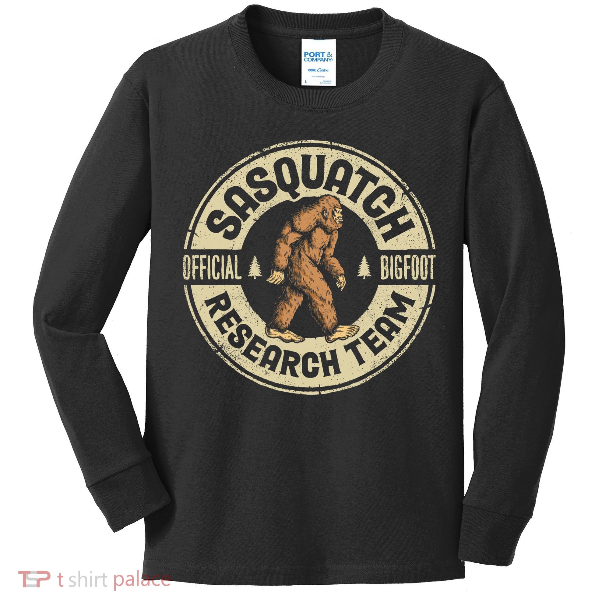 Bigfoot Research Team Sasquatch Kids Long Sleeve Shirt