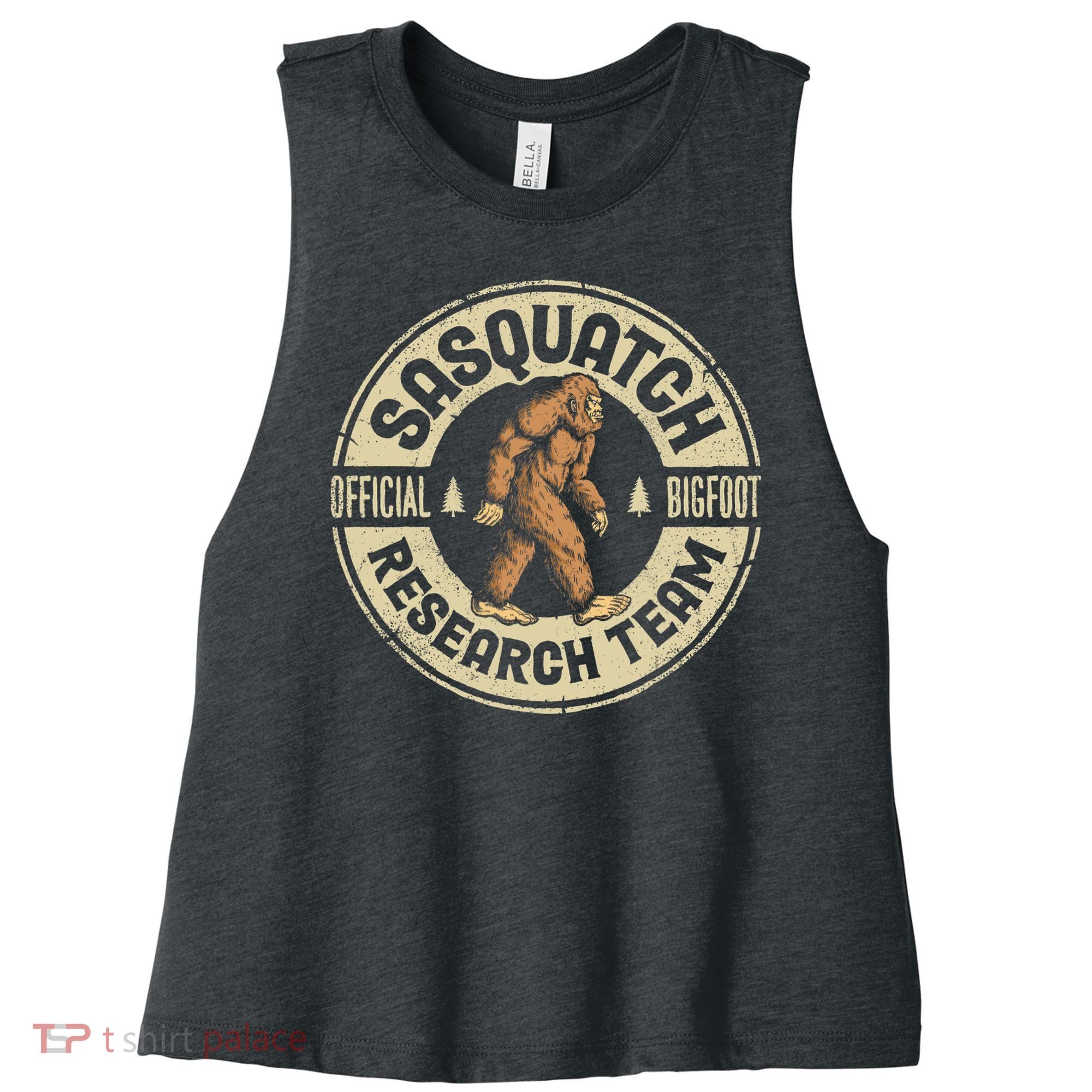 Bigfoot Research Team Sasquatch Women's Racerback Cropped Tank