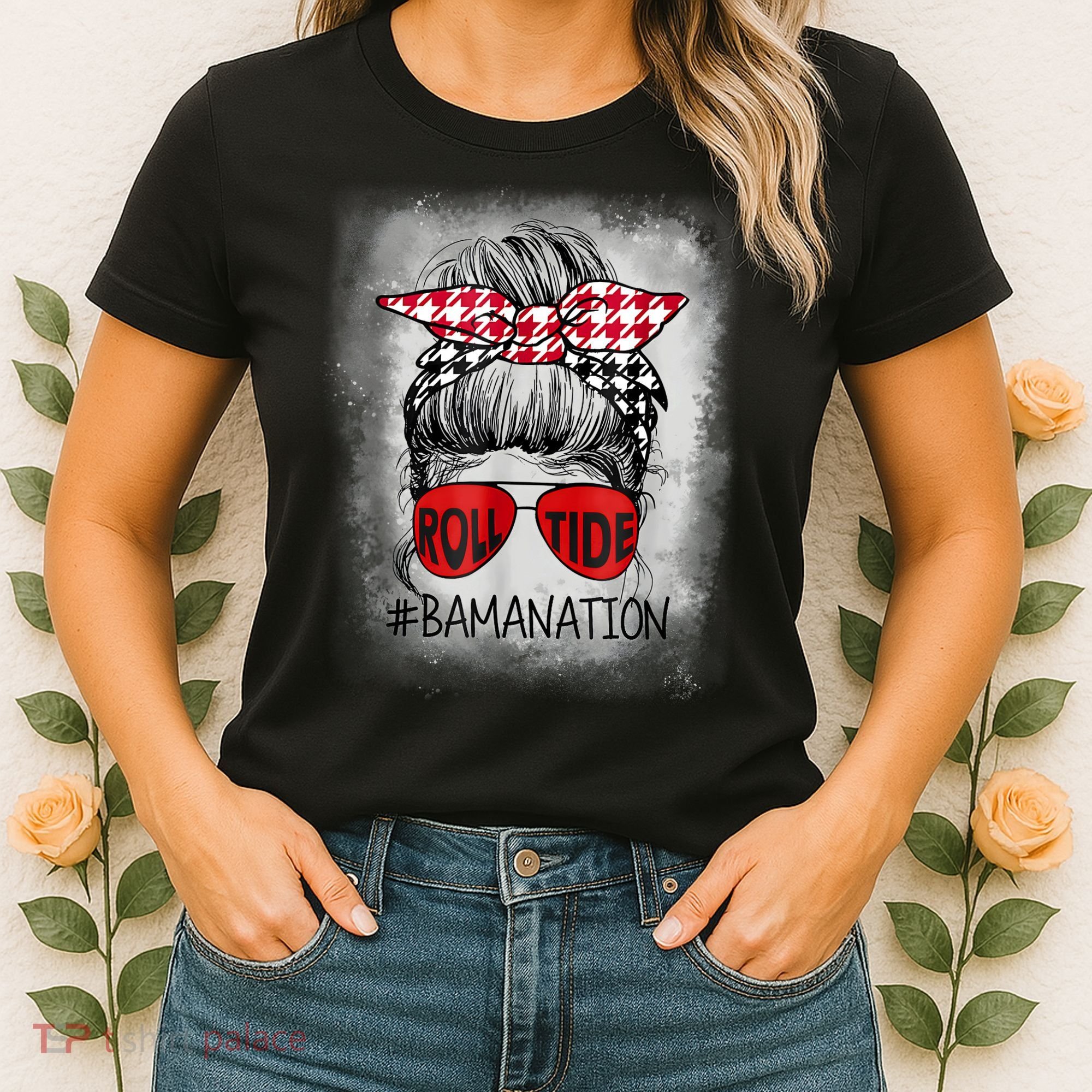 Bamanation Roll Tide Alabama All Yall The Tide Is Crimson Women's T-Shirt