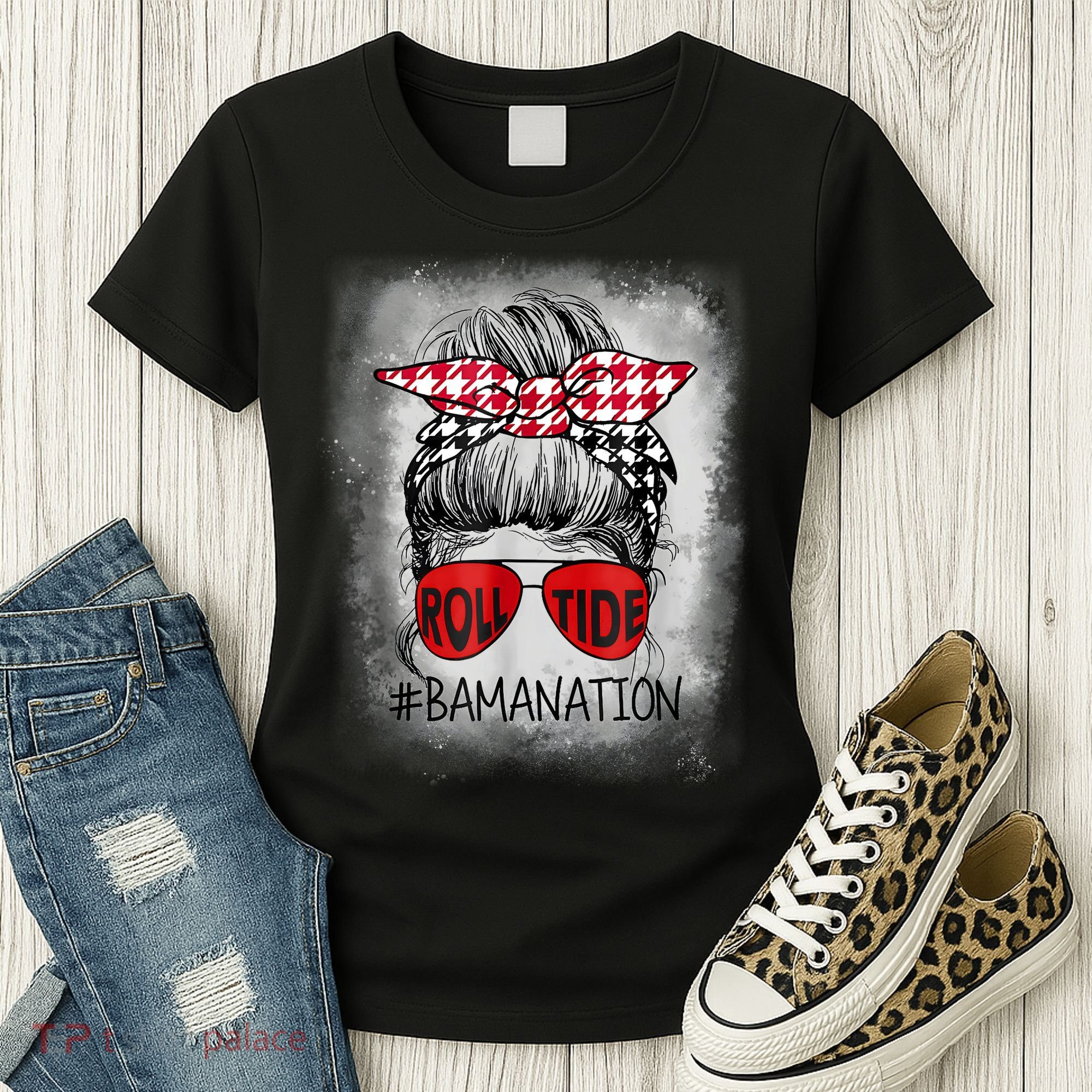 Bamanation Roll Tide Alabama All Yall The Tide Is Crimson Women's T-Shirt
