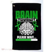 Brain Rewiring Traumatic Brain Injury Surgery TBI Survivor Golf Towel thumb 0