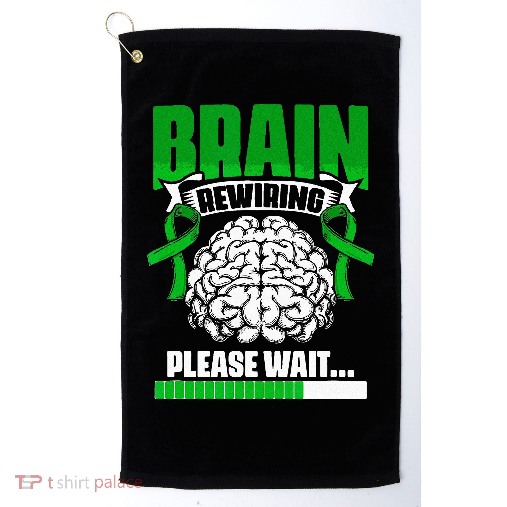 Brain Rewiring Traumatic Brain Injury Surgery TBI Survivor Golf Towel