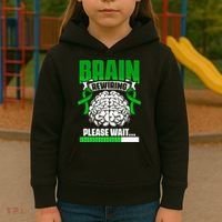 Brain Rewiring Traumatic Brain Injury Surgery TBI Survivor Kids Hoodie thumb 3