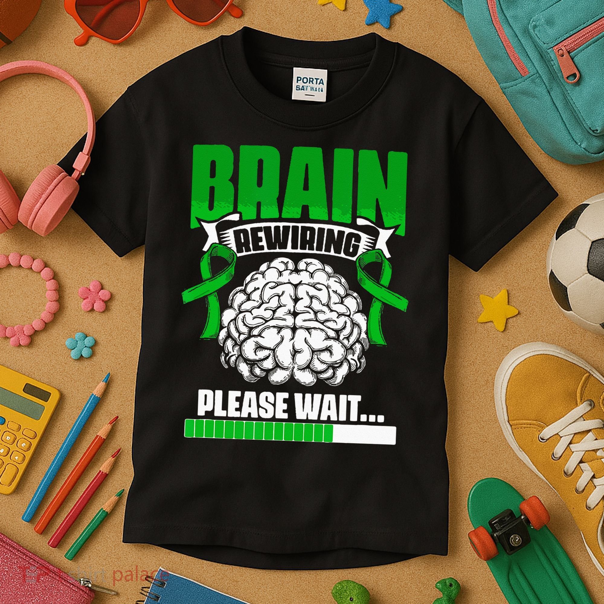 Brain Rewiring Traumatic Brain Injury Surgery TBI Survivor Kids T-Shirt