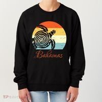 Bahamas Retro Throwback Sea Turtle Vacation Women's Sweatshirt thumb 0