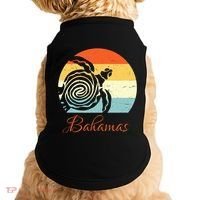 Bahamas Retro Throwback Sea Turtle Vacation Doggie Tank thumb 0