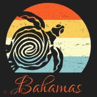 Bahamas Retro Throwback Sea Turtle Vacation Beanie thumb 2